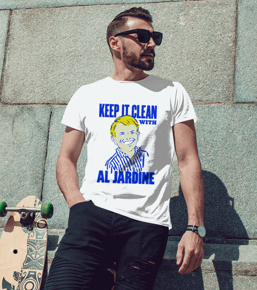 Keep It Clean With Al Jardine Blue Yellow T-Shirt