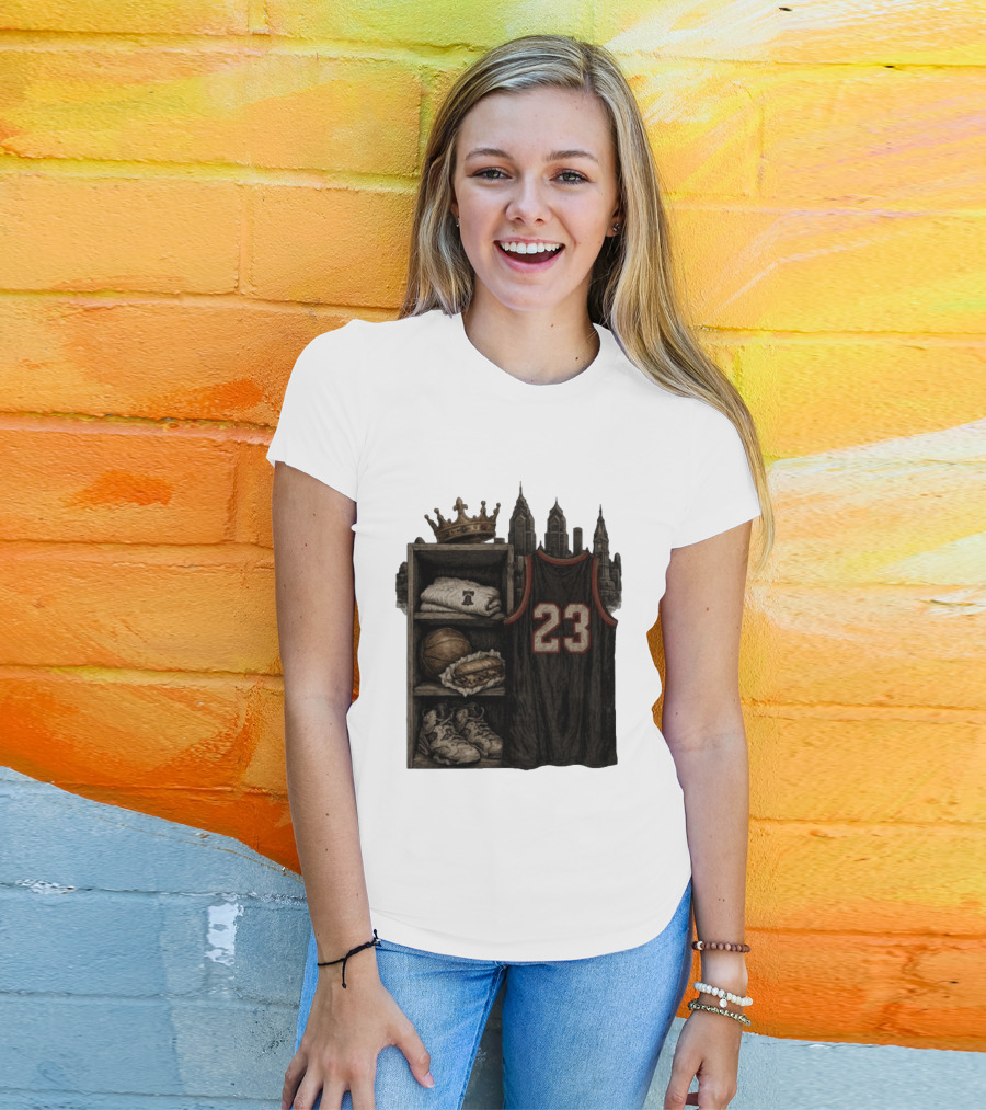 Lebron James King 23 Basketball Jersey Crown City Sports Locker T-Shirt