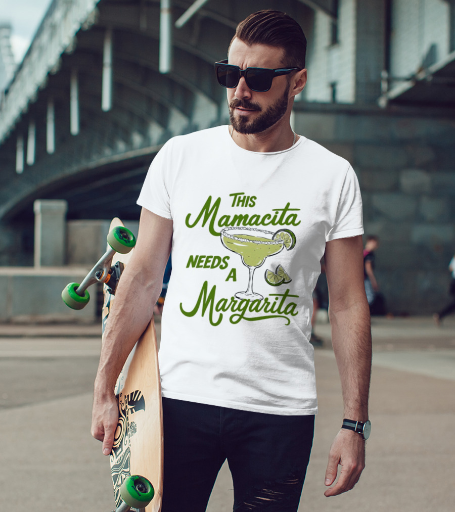 This Mamacita Needs A Margarita Lime Cocktail Humor T-Shirt