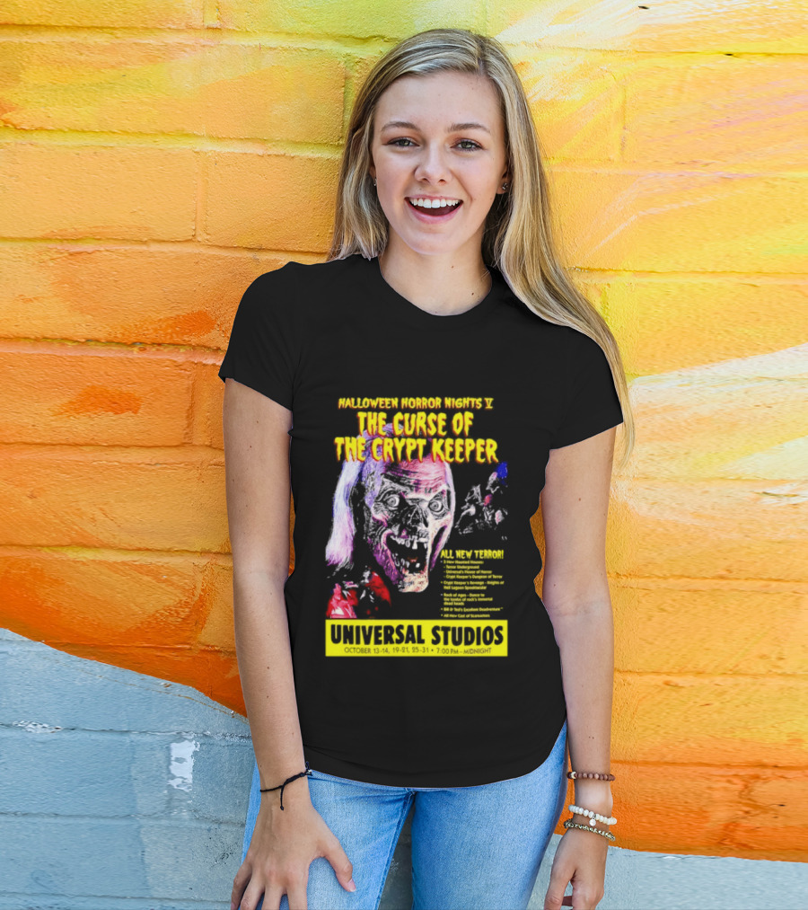 Halloween Horror Nights V The Curse Of The Crypt Keeper Universal Studios 40 Nights Of Terror Universal Studios Midnight T-Shirt