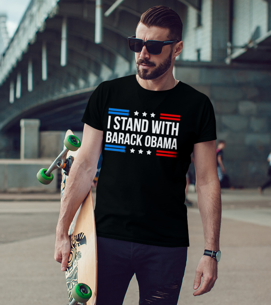 I Stand With Barack Obama Stars And Stripes T-Shirt