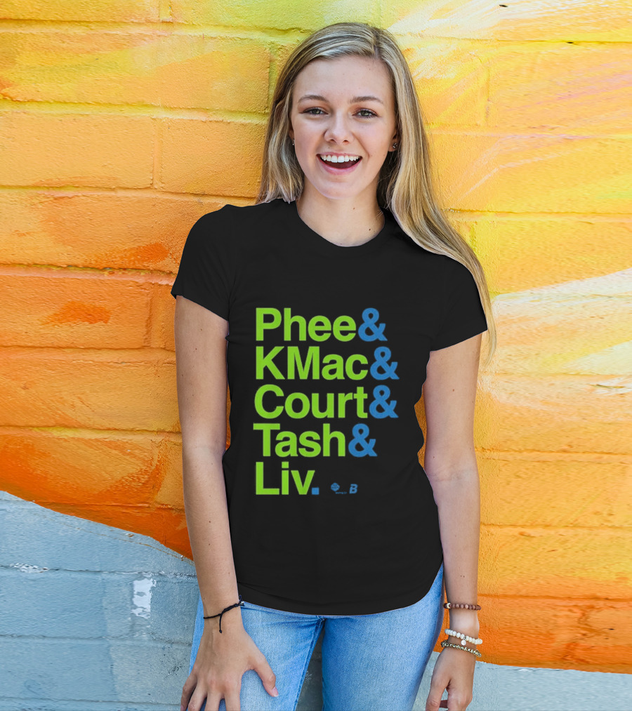 Minnesota Women's Basketball Phee & Kmac & Court & Tash & Liv Ampersand Stars 2026 T-Shirt