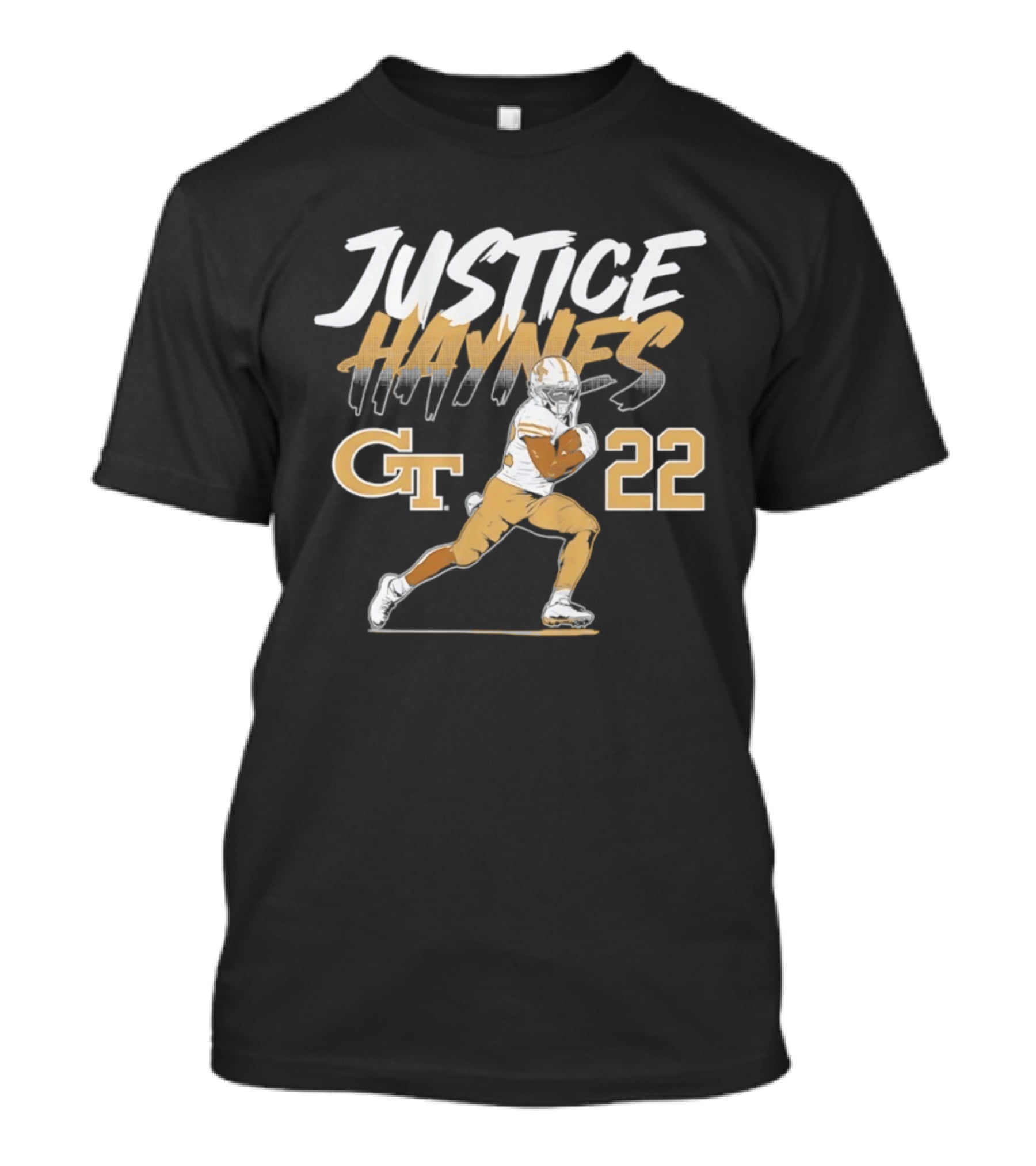 Justice Haynes 22 Georgia Tech Yellow Jackets Football All Star T-Shirt