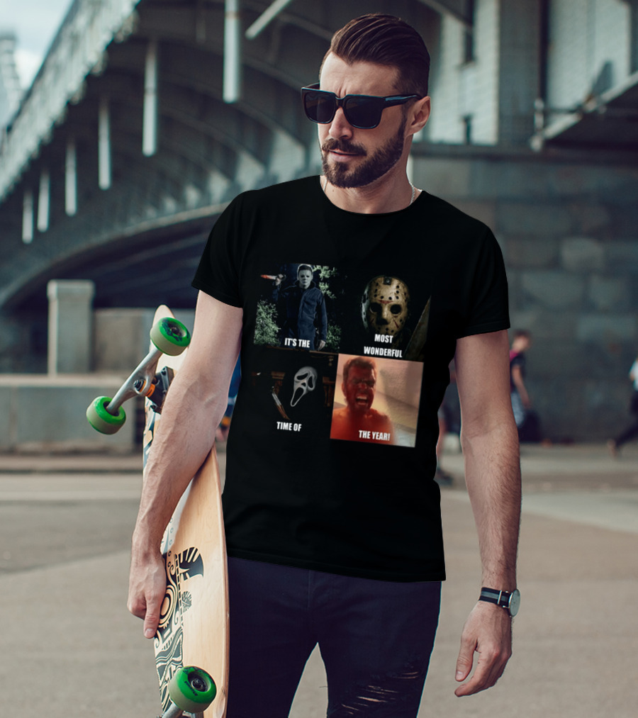Halloween Horror Icons It's The Most Wonderful Time Of The Year T-Shirt