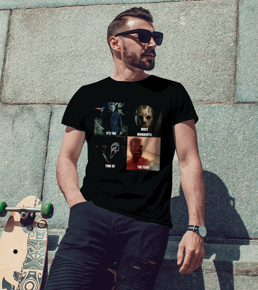 Halloween Horror Icons It's The Most Wonderful Time Of The Year T-Shirt