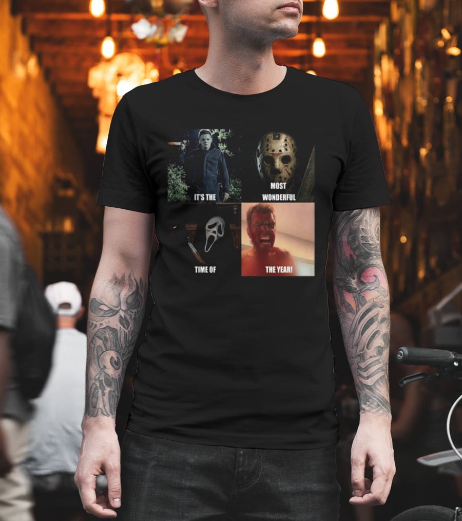 Halloween Horror Icons It's The Most Wonderful Time Of The Year T-Shirt