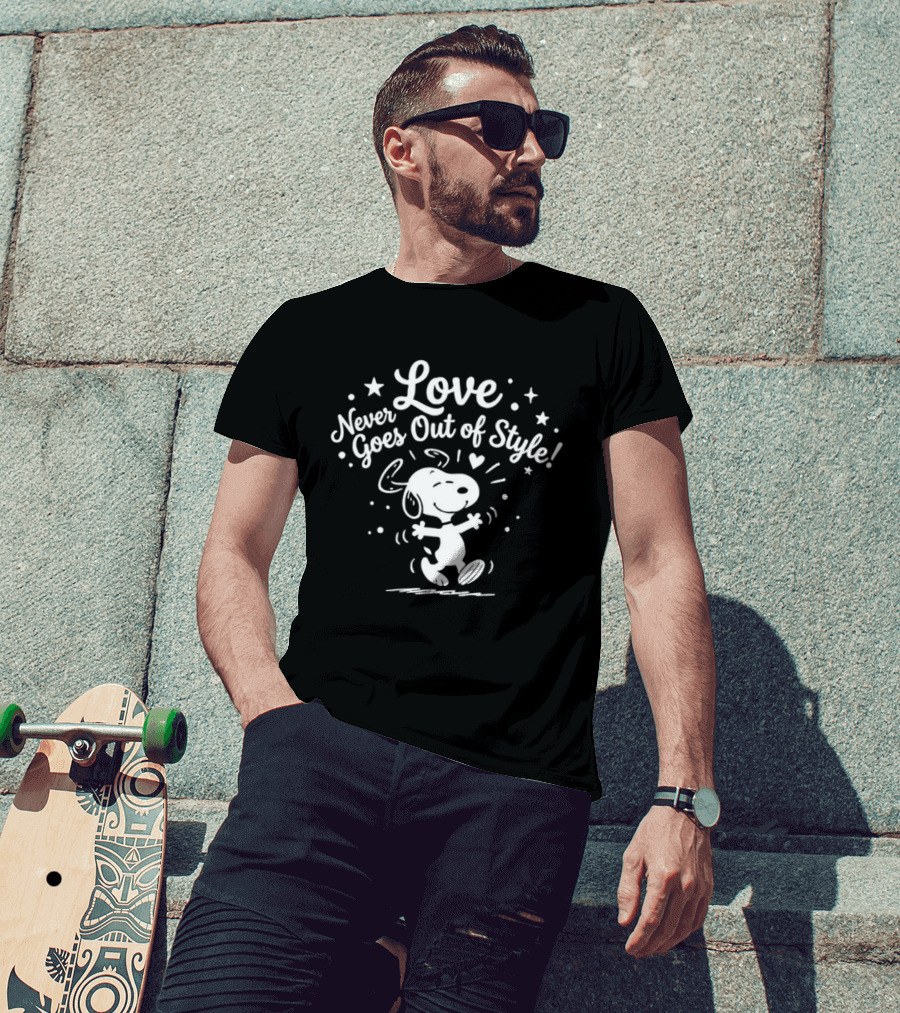 Snoopy Love Never Goes Out Of Style Peanuts T-Shirt