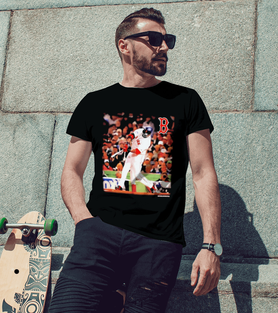 Boston Red Sox David Ortiz Iconic Swing Moment T-Shirt