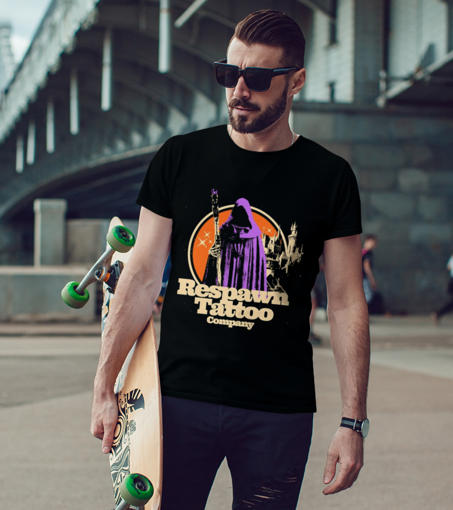 Respawn Tattoo Company Wizard Castle Grim Reaper T-Shirt