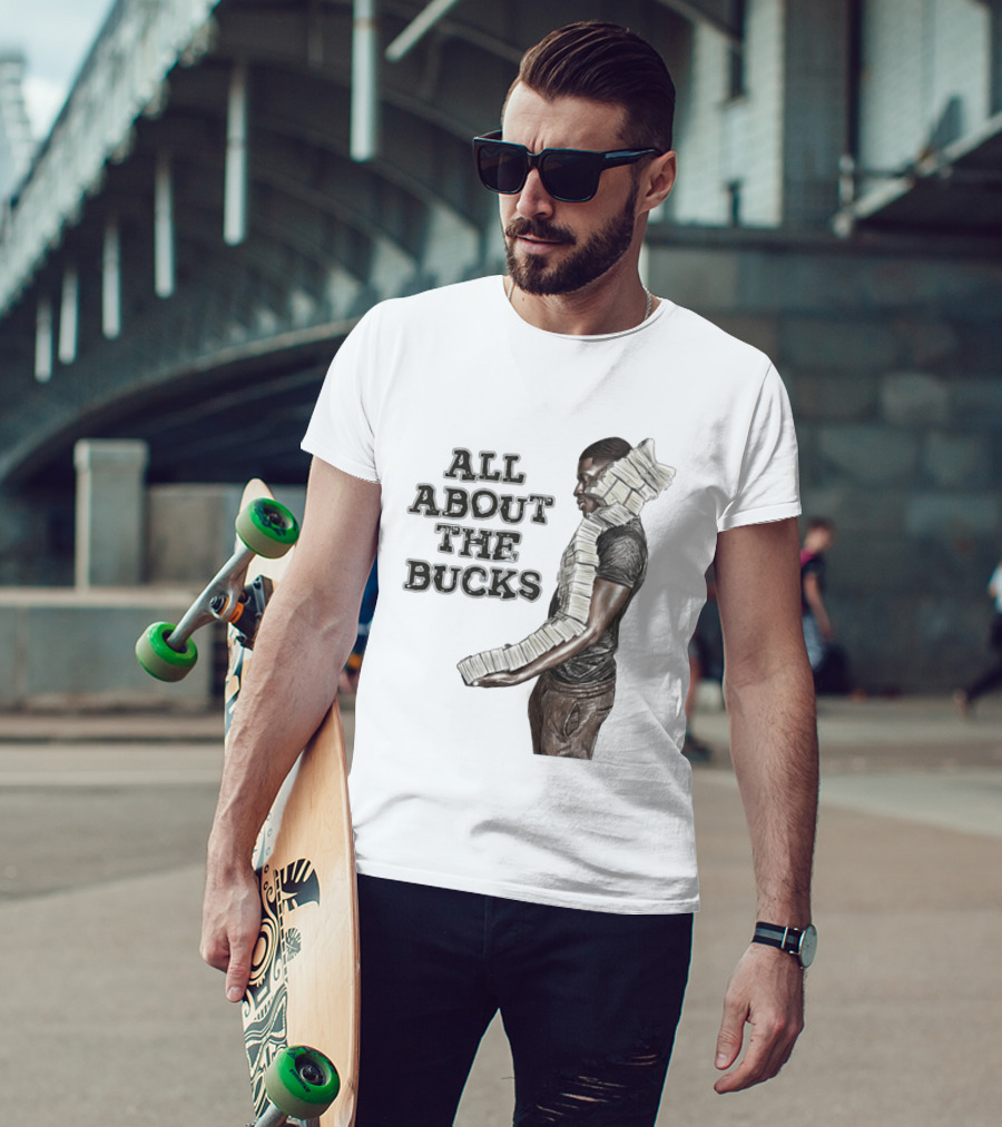All About The Bucks Money Hustle Wealth Stacks T-Shirt