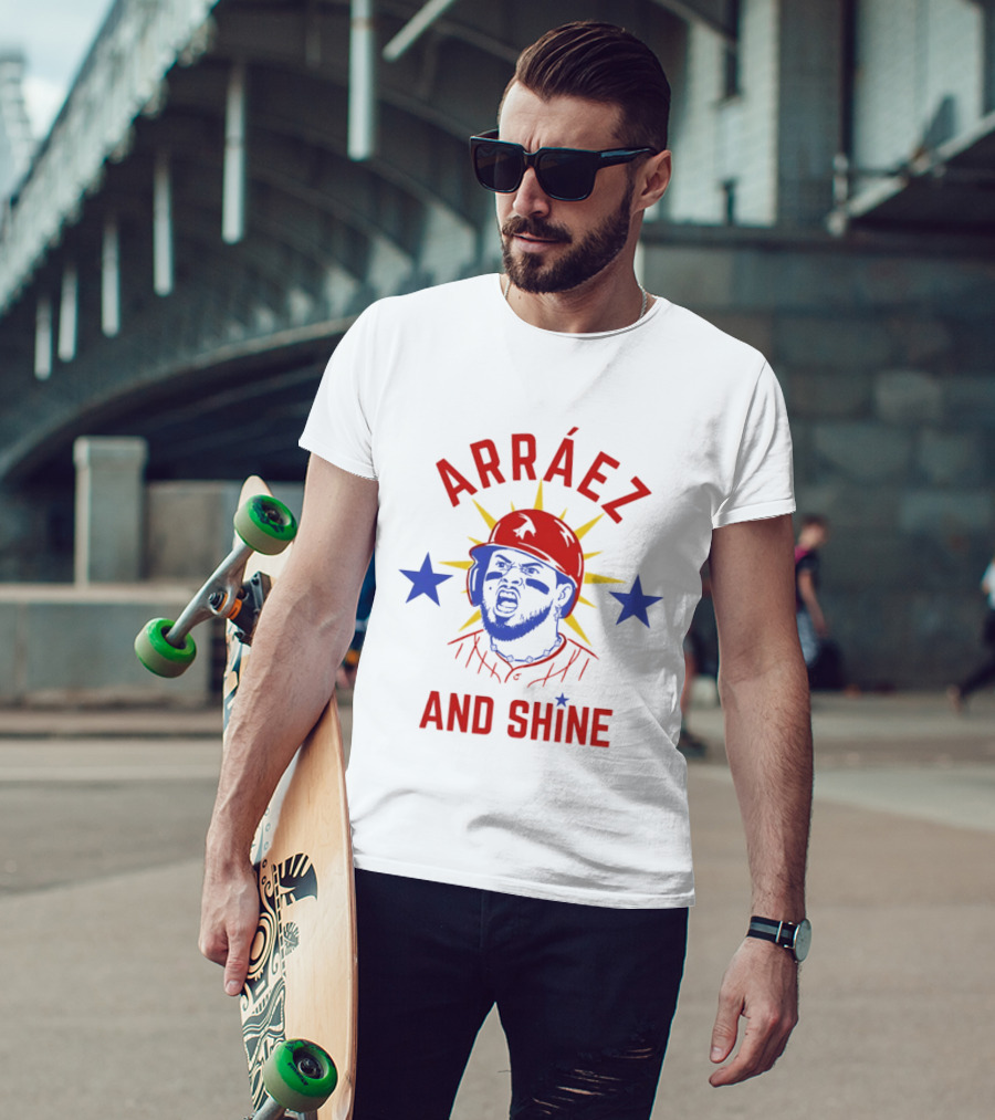Philadelphia Phillies Arráez And Shine Baseball Starburst Promo T-Shirt