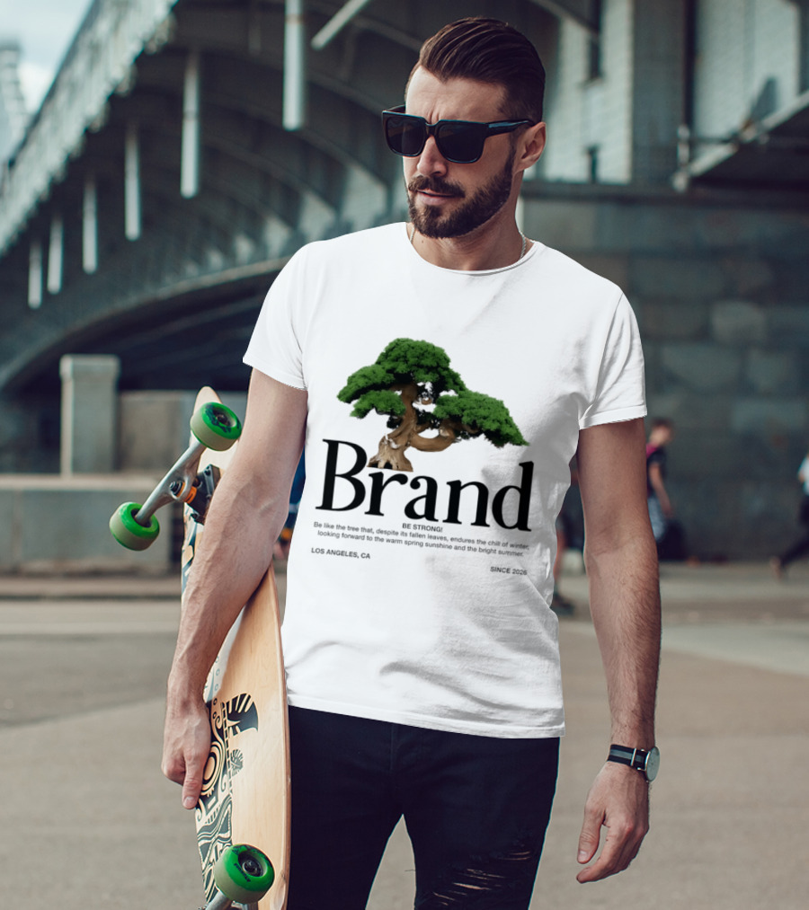 Brand Be Strong Be Like The Tree Endure Winter Los Angeles Since 2026 T-Shirt