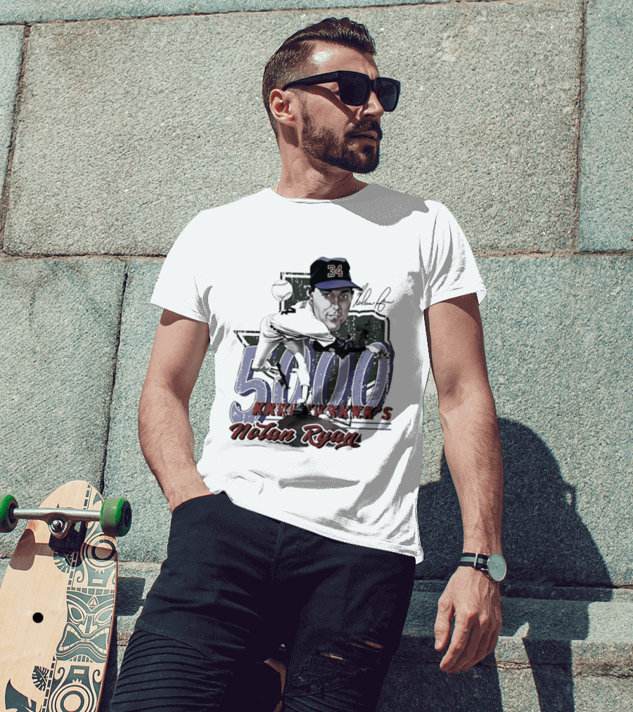 Nolan Ryan 5000 Strikeouts Texas Rangers Bruce Stark T-Shirt
