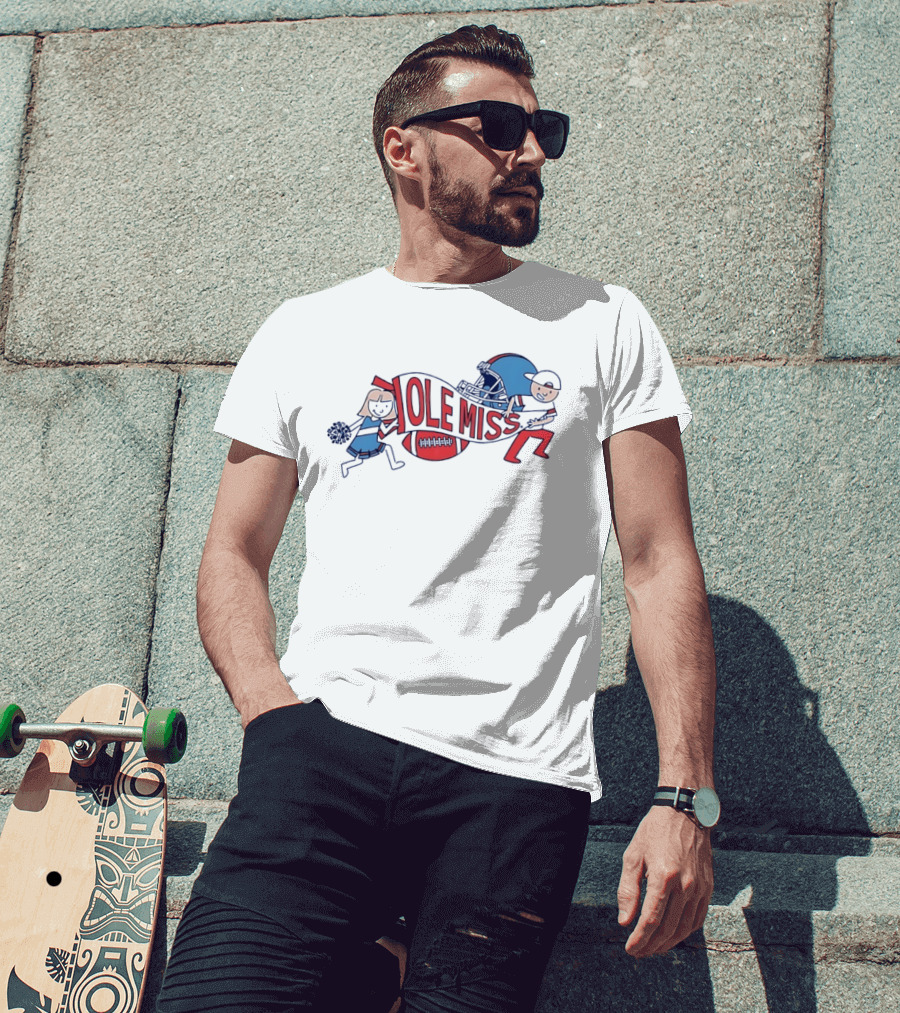 Ole Miss Rebels Football Run With Cheerleader T-Shirt