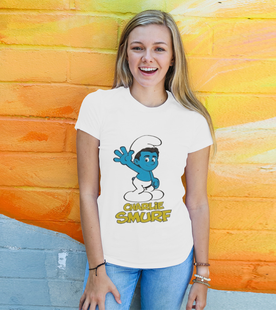 Charlie Smurf Collaboration With Smurfs And Charlie Kirk T-Shirt