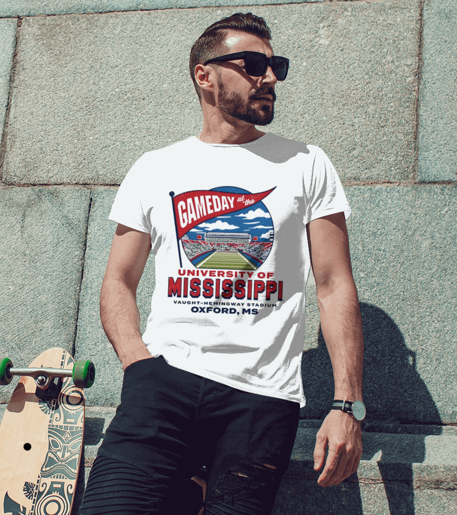 University Of Mississippi Gameday Vaught Hemingway Stadium Oxford MS T-Shirt