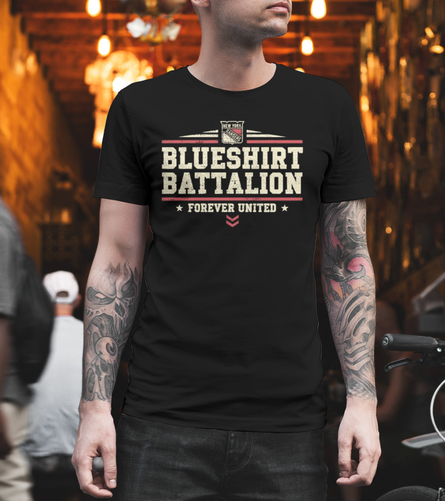 Blueshirt Battalion Forever United New York Rangers Fan Gear T-Shirt