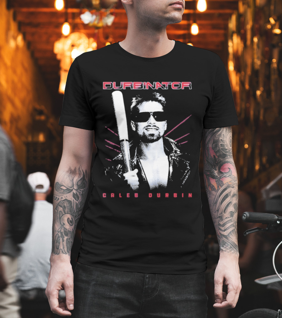 Durbinator Caleb Durbin Boston Red Sox Baseball Player With Bat T-Shirt