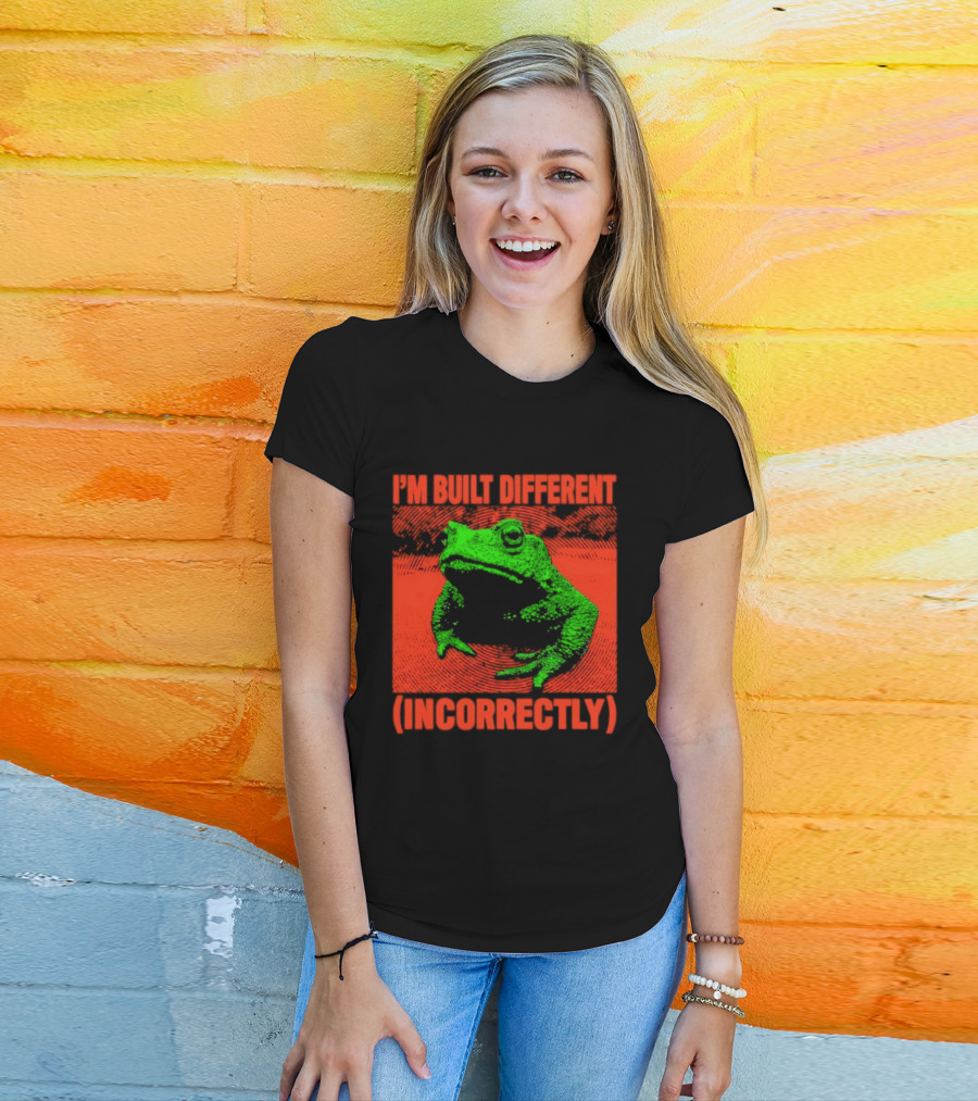 I'm Built Different Incorrectly Frog Bold Green T-Shirt