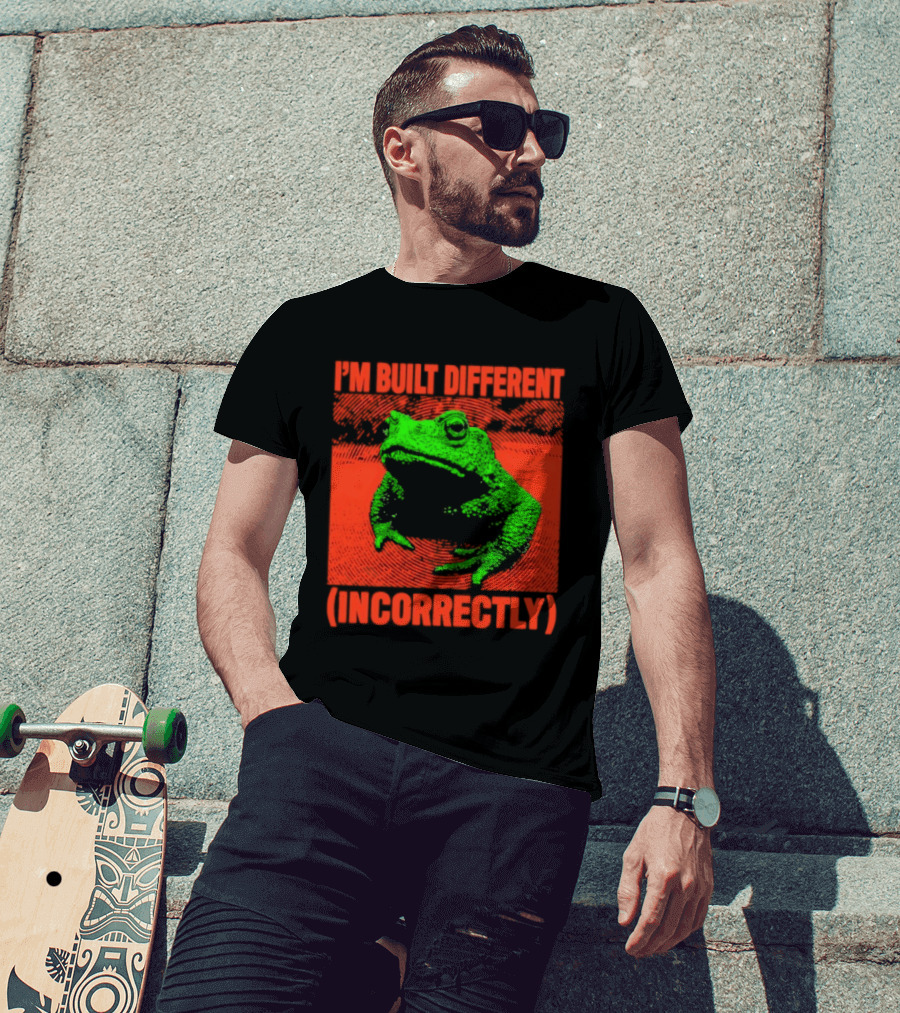 I'm Built Different Incorrectly Frog Bold Green T-Shirt