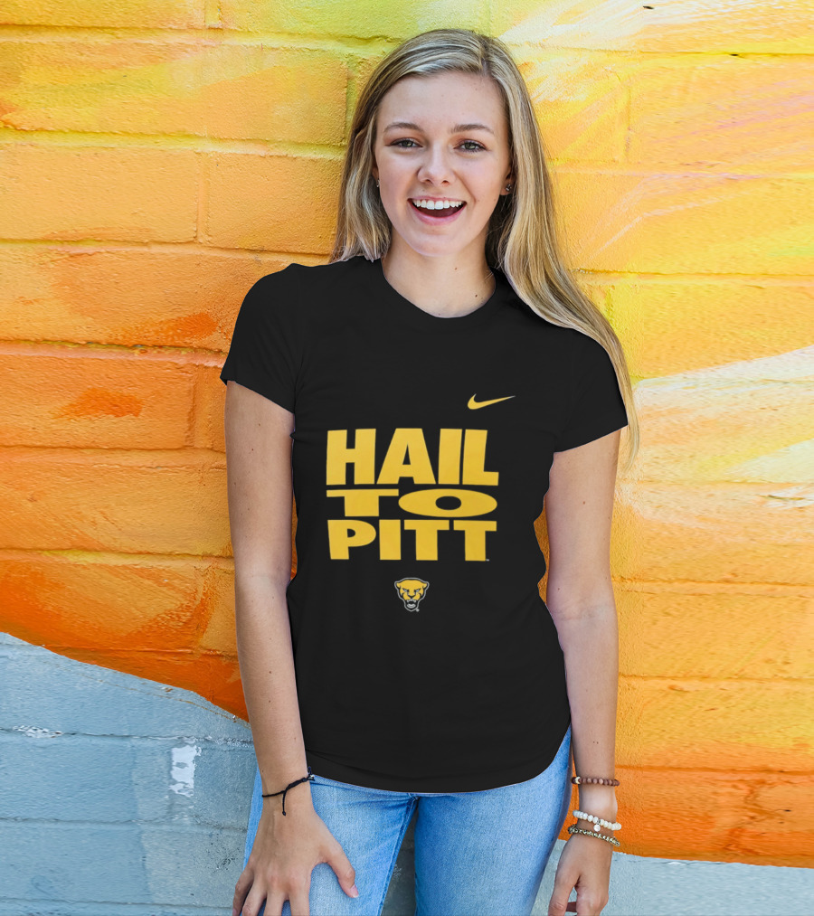 Pitt Panthers Hail To Pitt Nike Sportswear With Panther Head T-Shirt