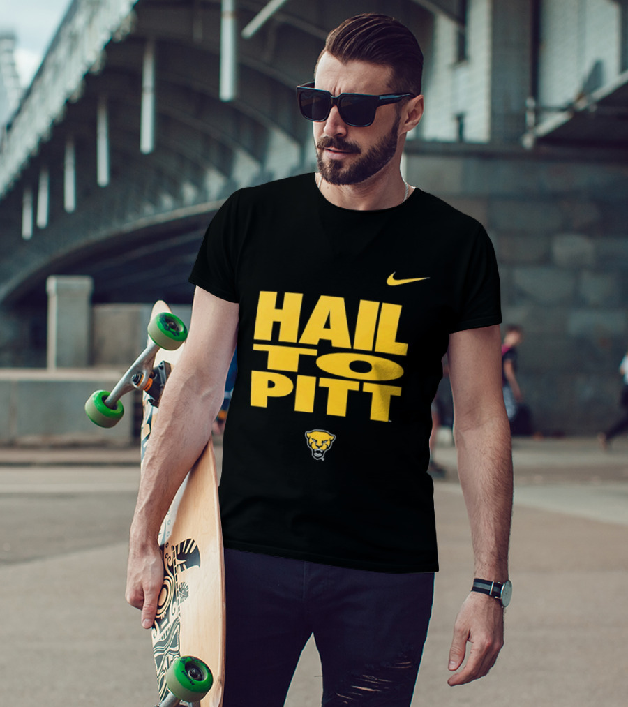 Pitt Panthers Hail To Pitt Nike Sportswear With Panther Head T-Shirt