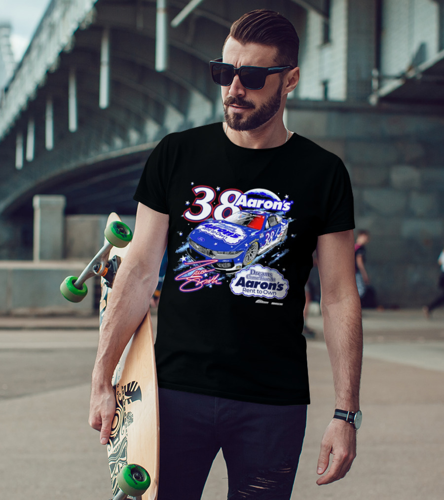 Zane Smith 38 Aaron's Dreams Come True Rent To Own Racing Car T-Shirt