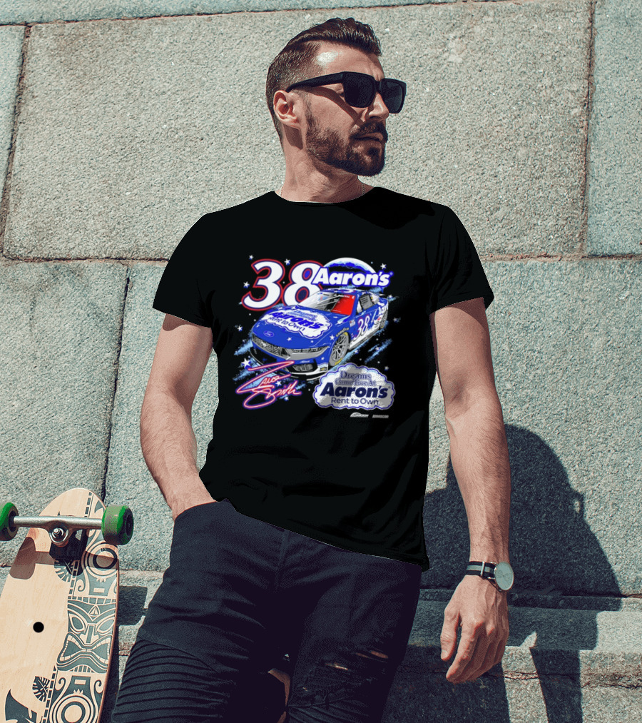 Zane Smith 38 Aaron's Dreams Come True Rent To Own Racing Car T-Shirt