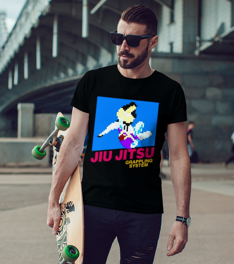 Jiu Jitsu Grappling System Retro Pixel Martial Arts BJJ T-Shirt