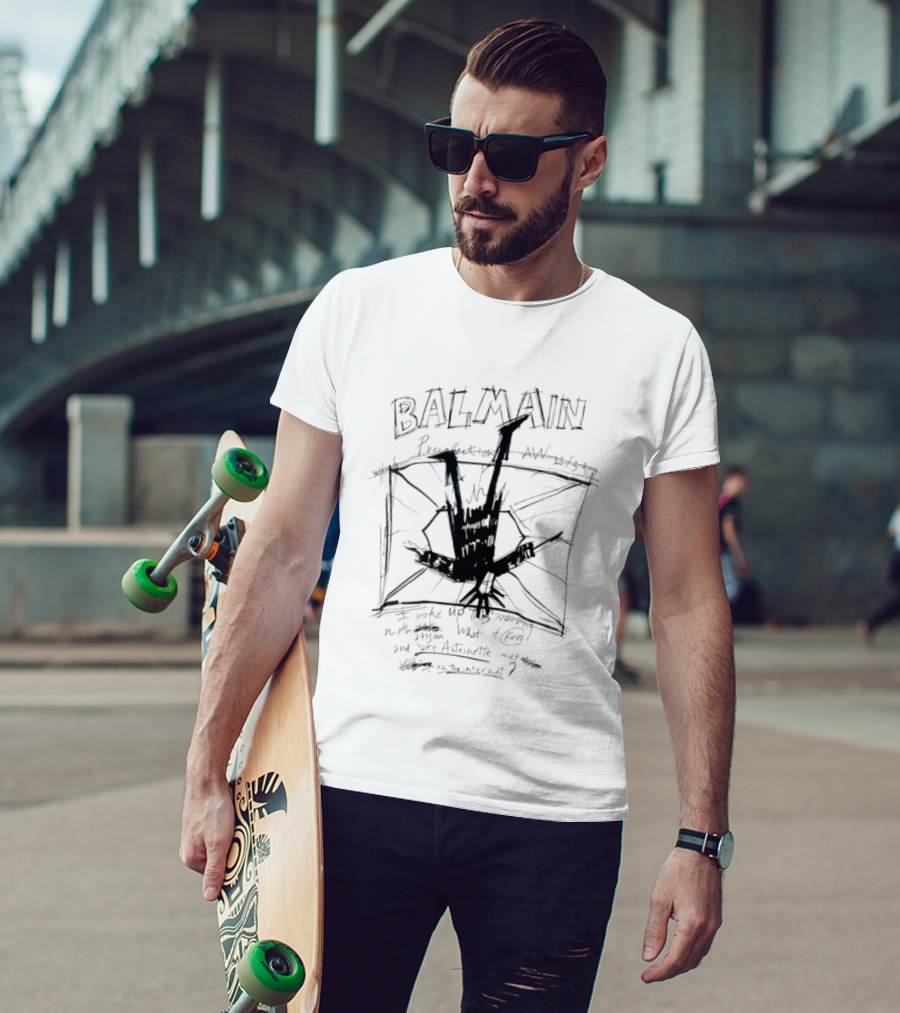 Balmain I Woke Up This Morning Artiste T-Shirt