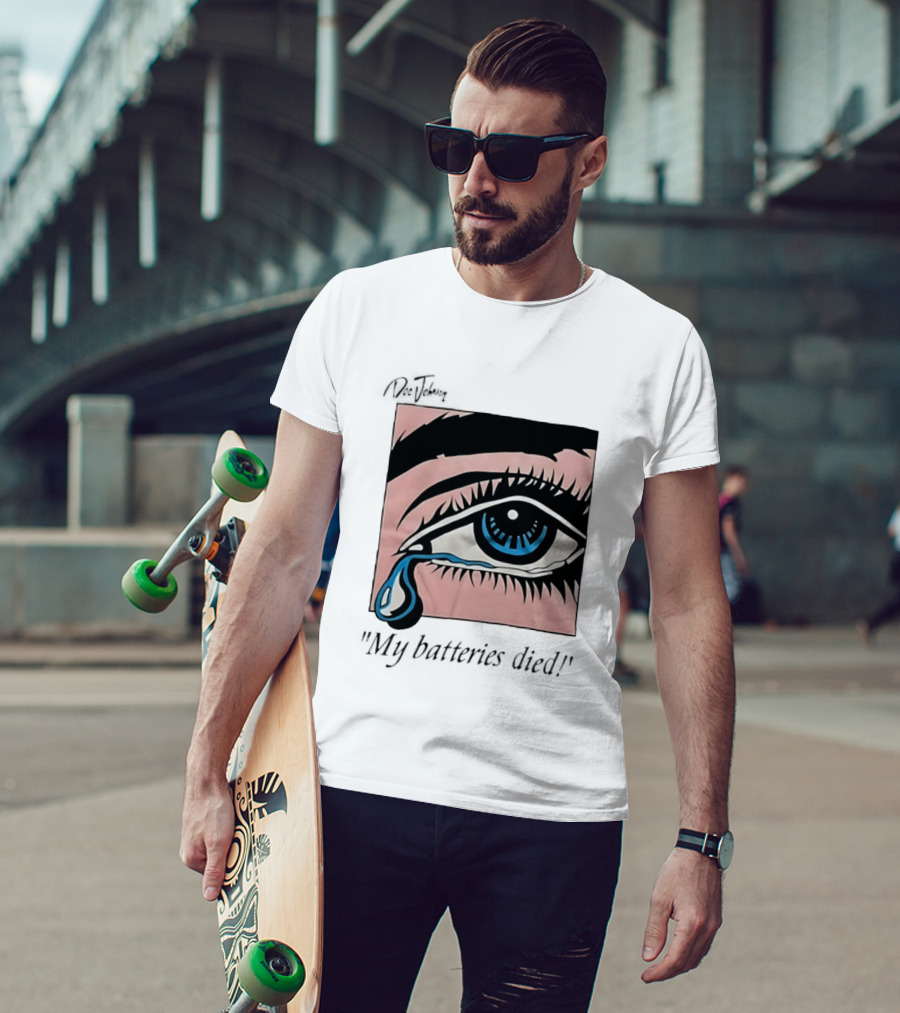 Doc Johnson My Batteries Died Tearful Eye T-Shirt