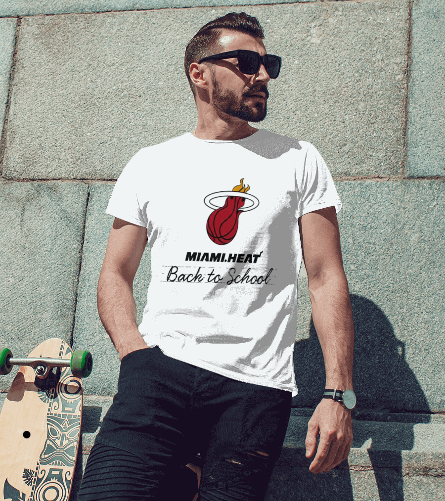 Miami Heat Back To School Basketball Flame T-Shirt