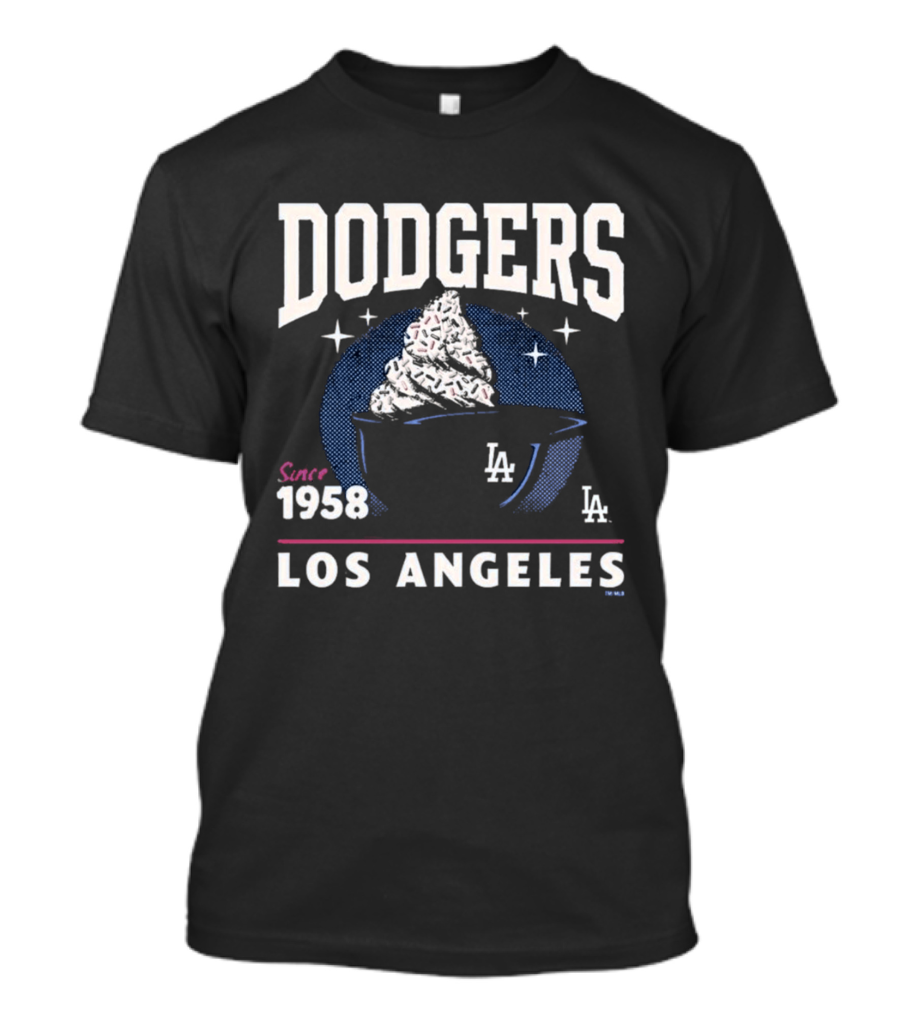 Dodgers Los Angeles Since 1958 Ice Cream LA T-Shirt