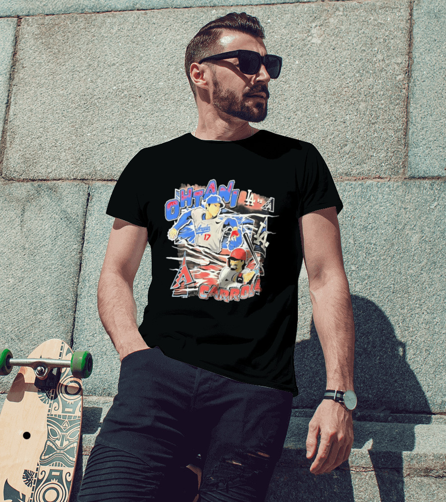 Ohtani Vs Carroll Anime Comic LA Vs Arizona T-Shirt