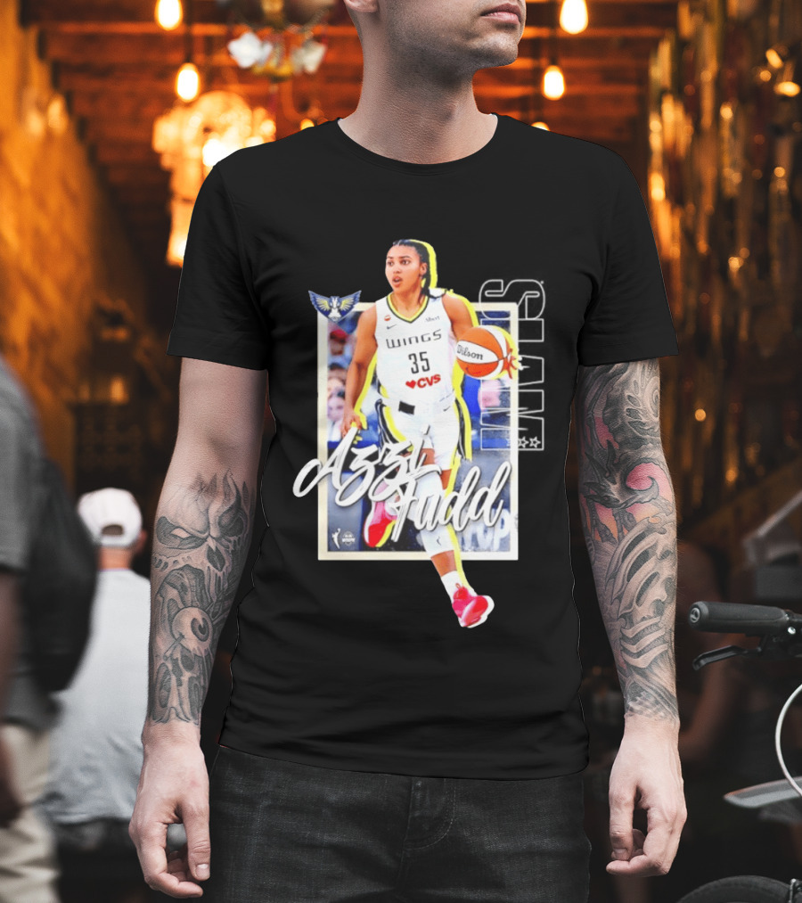 Azzi Fudd Dallas Wings Basketball Slam 262 CVS Wilson T-Shirt