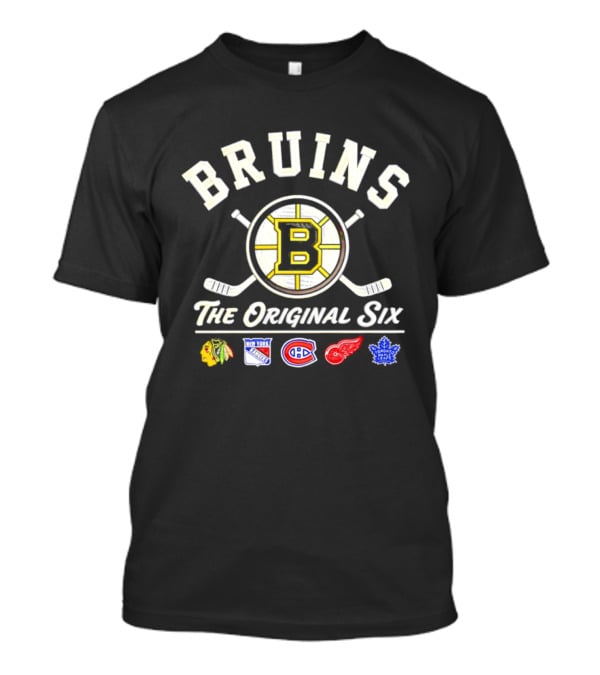 Bruins The Original Six NHL Teams Blackhawks Rangers Canadiens Red Wings Maple Leafs T-Shirt
