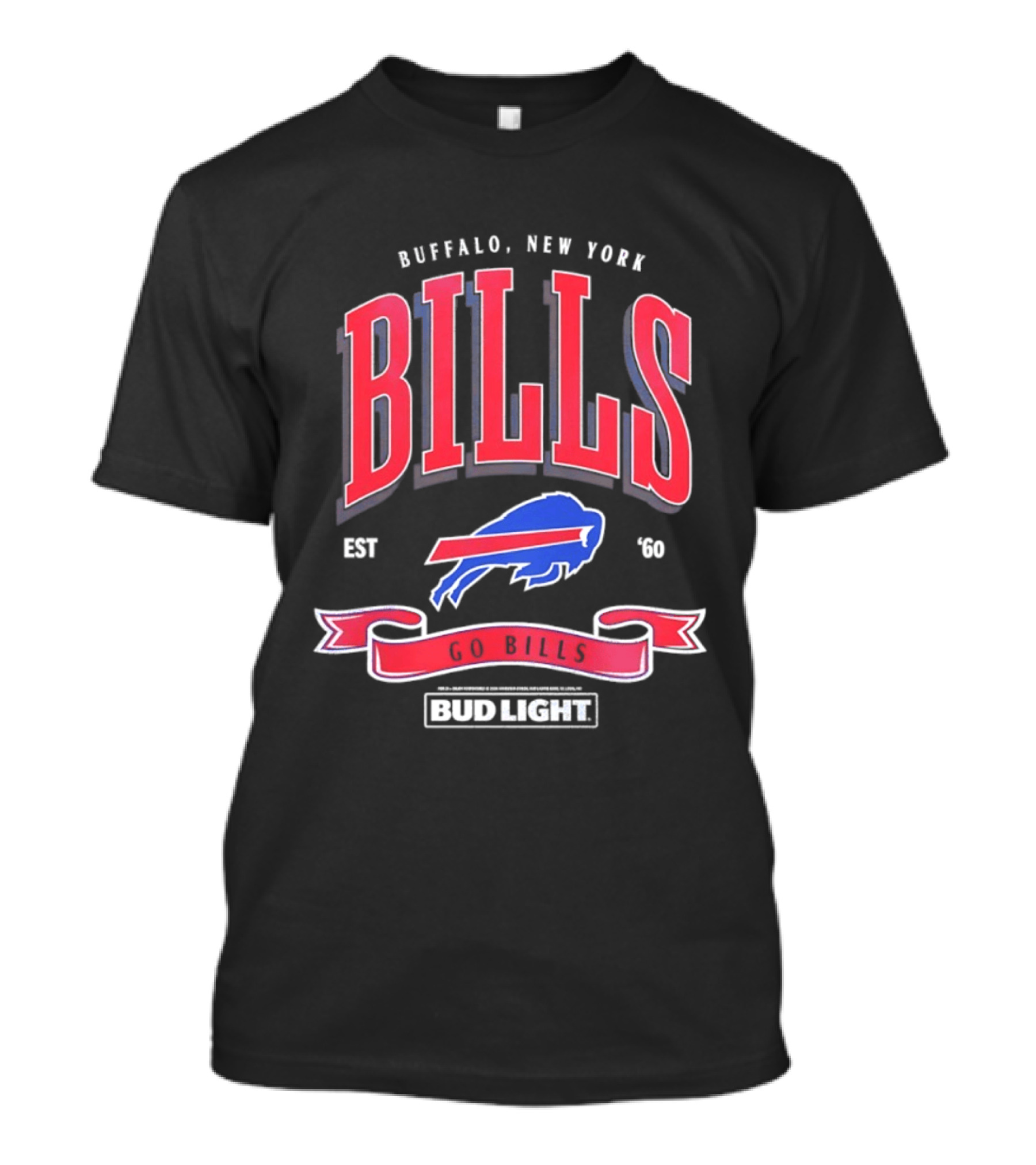 Buffalo New York Bills Est 1960 Go Bills Bud Light T-Shirt