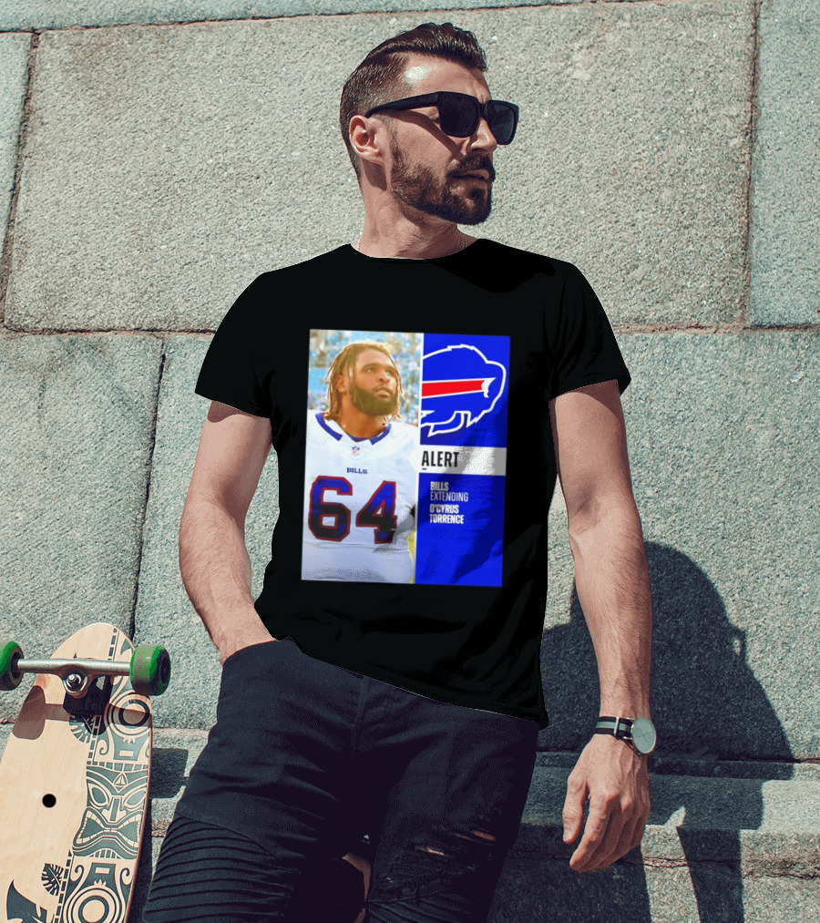 Buffalo Bills Alert Extending O'Cyrus Torrence Number 64 T-Shirt