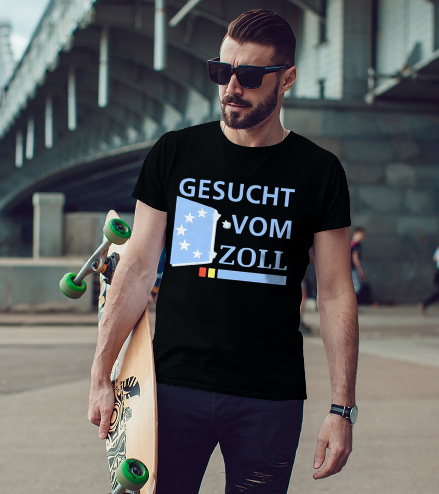 Gesucht Vom Zoll Sterne EU Symbol Farben Banner T-Shirt