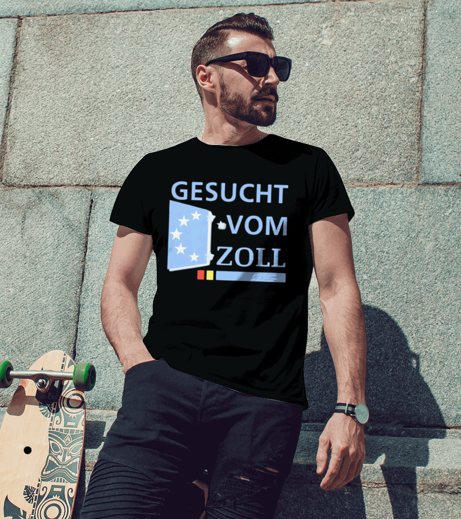 Gesucht Vom Zoll Sterne EU Symbol Farben Banner T-Shirt