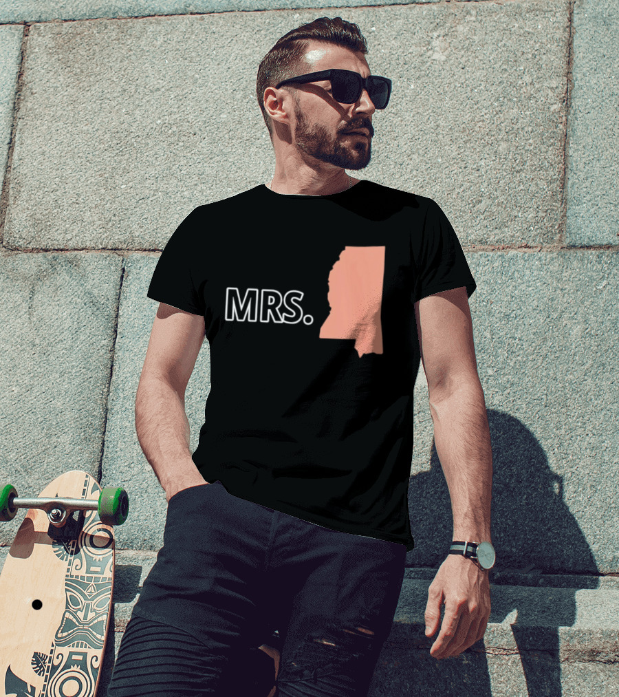 Mrs Mississippi State Map T-Shirt