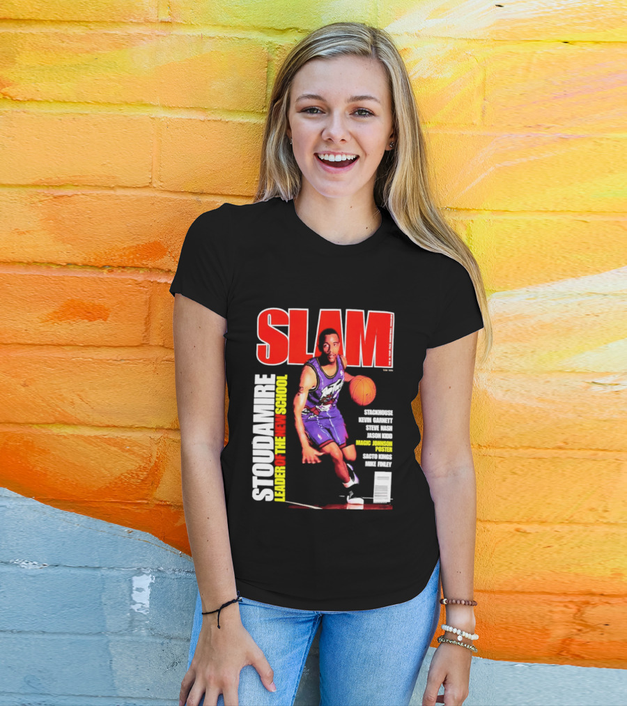 Slam Magazine May 1996 Stoudamire Leader Of The New School Raptors Championship Roster Fan Event T-Shirt