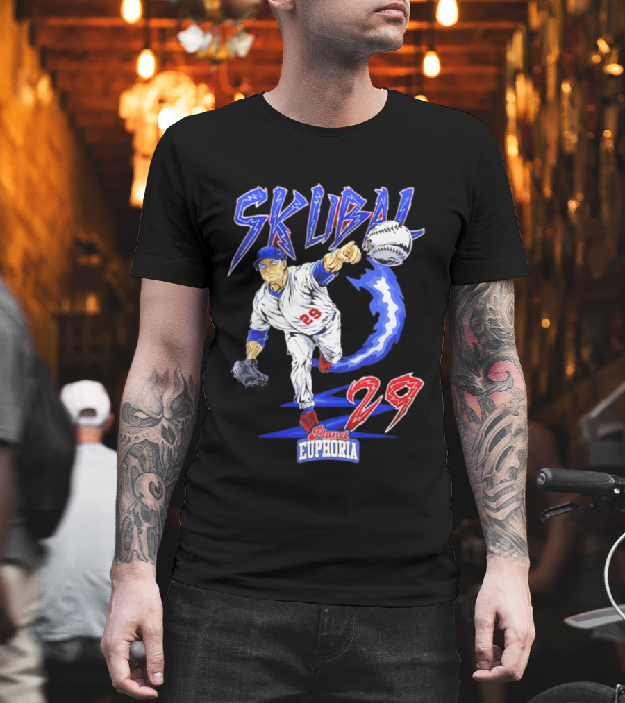 Tarik Skubal 29 Planet Euphoria Dodgers MLB Comic 2026 T-Shirt