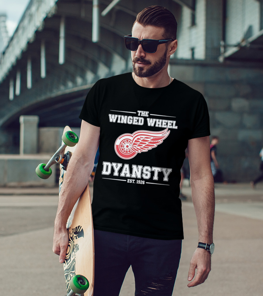 The Winged Wheel Dynasty Est 1926 Detroit Red Wings Hockey Legacy T-Shirt