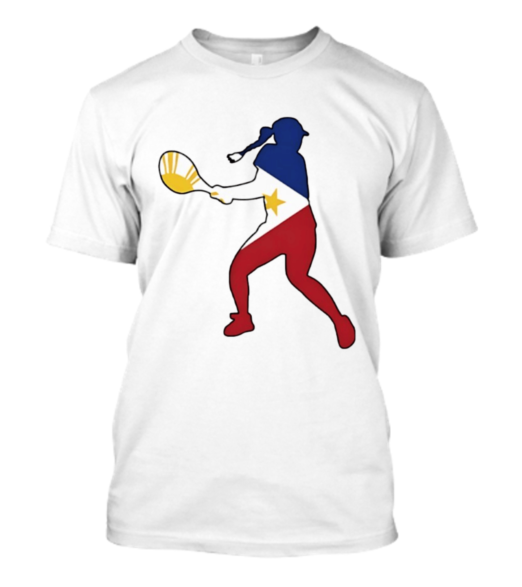 Alexandra Eala Tennis Player Silhouette Philippines Flag T-Shirt
