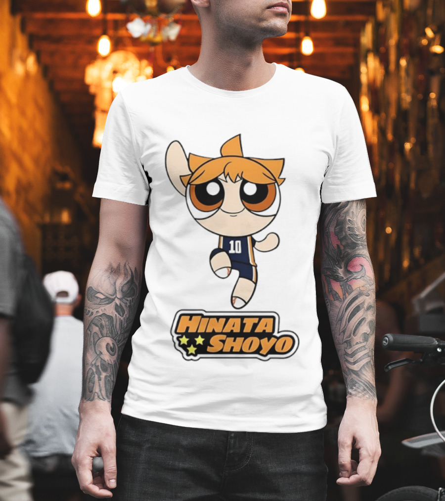Hinata Shoyo Haikyuu Powerpuff Girls Crossover Anime Volleyball Player T-Shirt