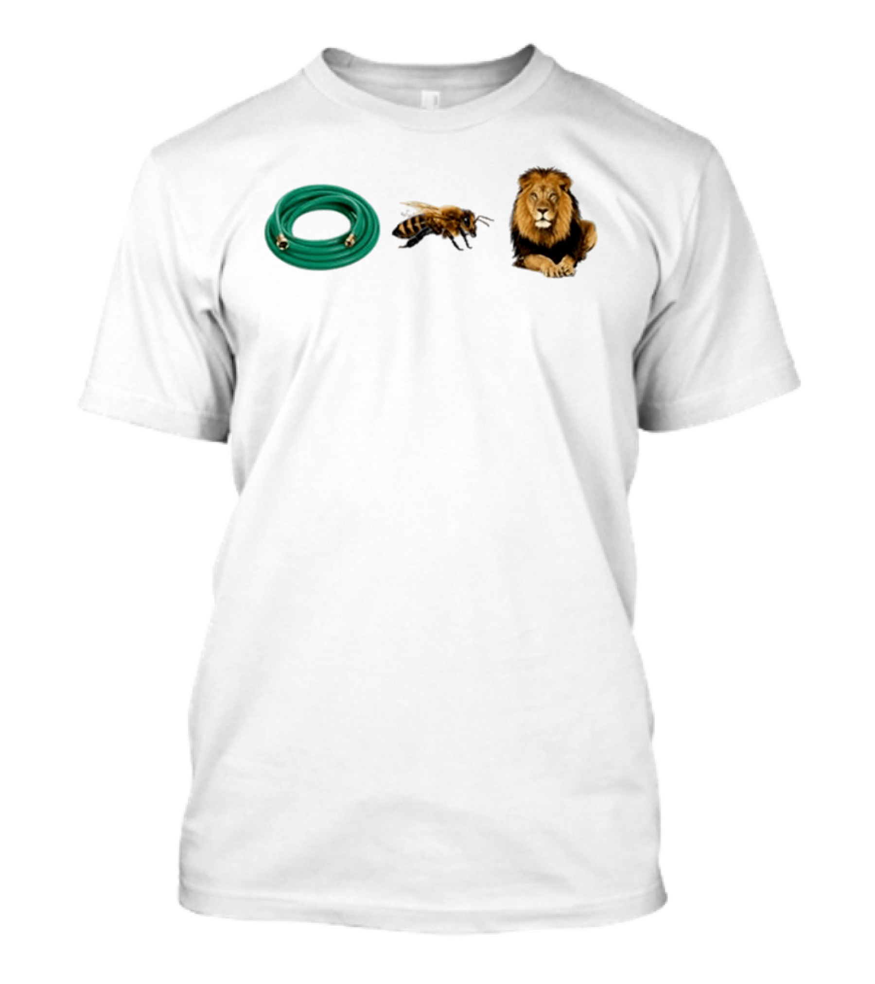Hose Bee Lion Rebus Wordplay Pun Gardening Humor T-Shirt