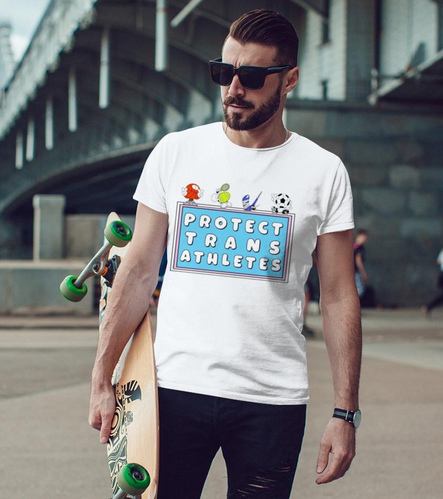 Protect Trans Athletes Sports Advocacy Basketball Tennis American Football Soccer T-Shirt