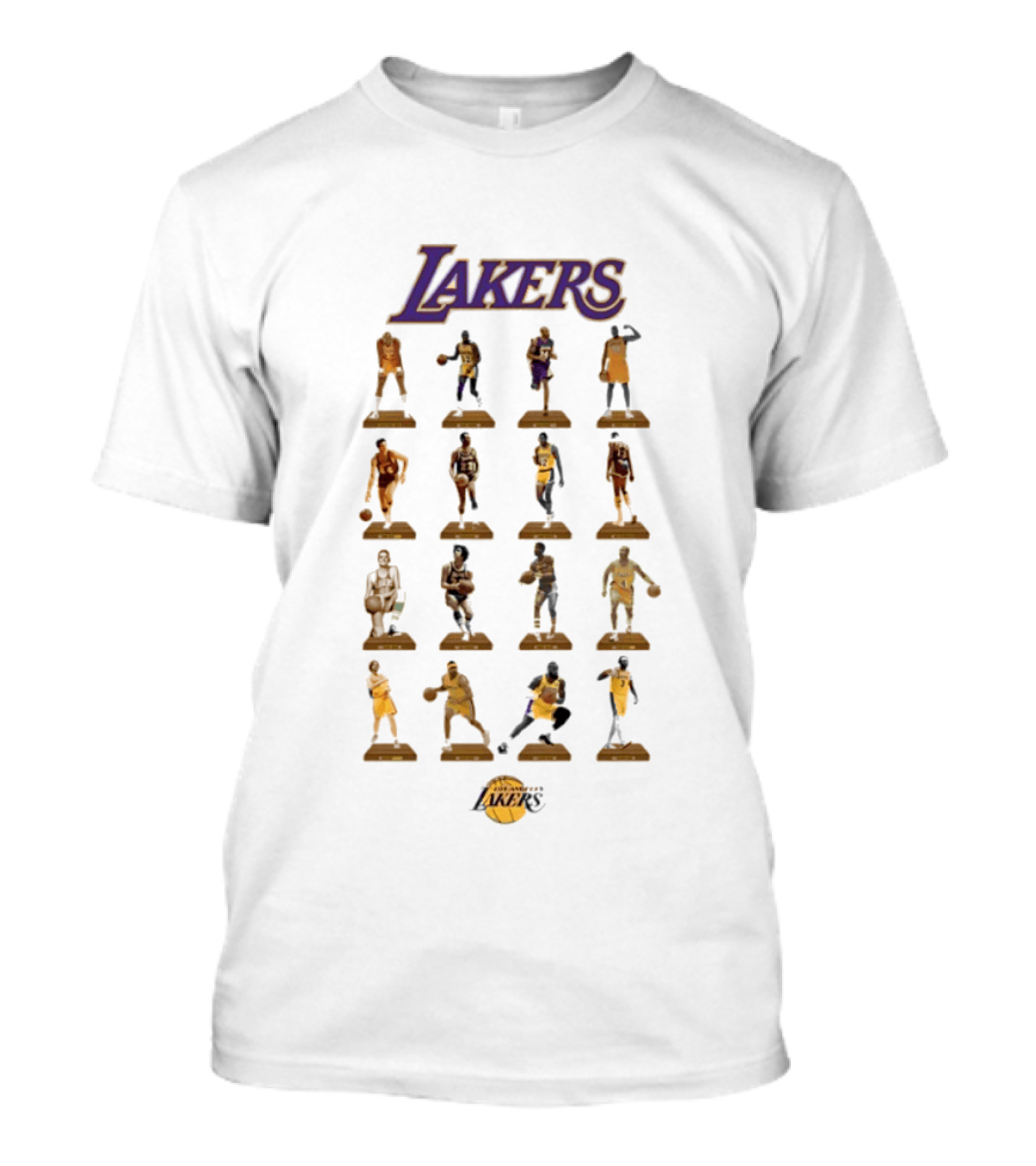 Lakers Basketball Legends Figurines Collectible Moment T-Shirt