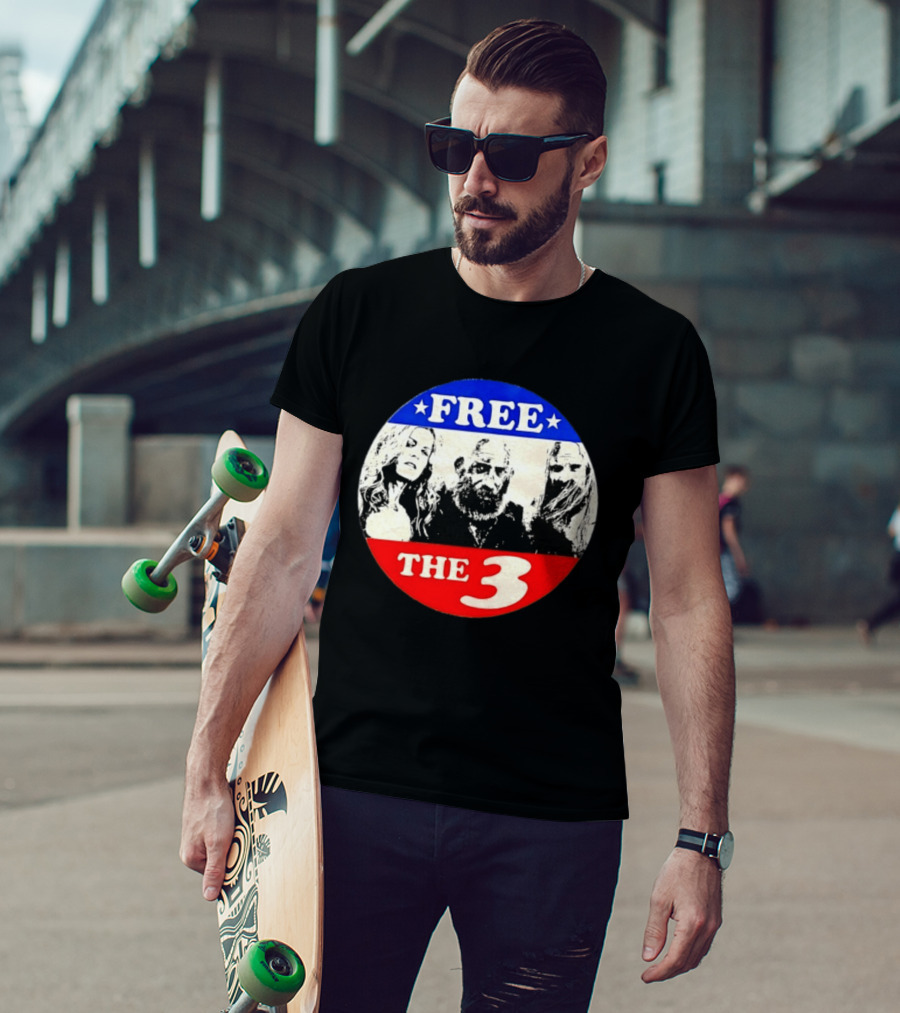 Rob Zombie Free The 3 From Hell Horror Movie T-Shirt